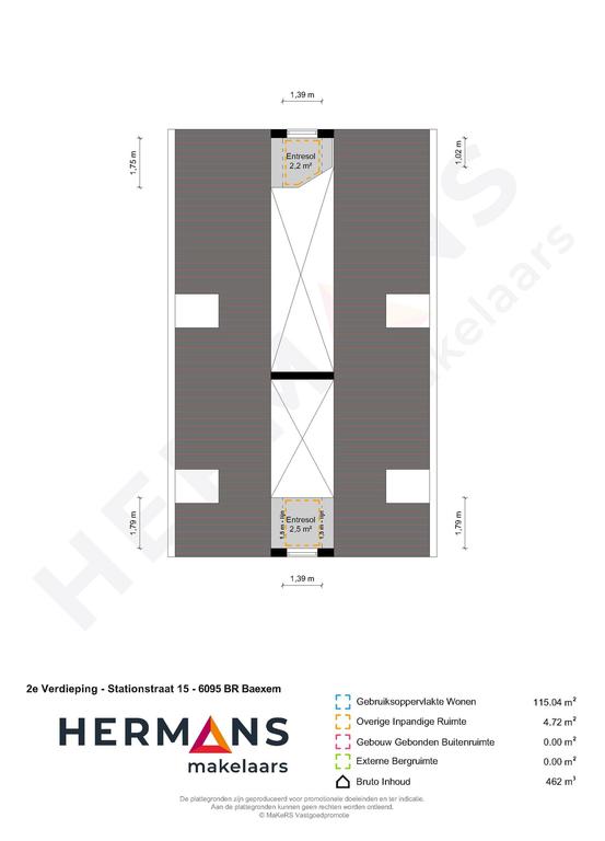 115 m² appartement met twee badkamers - Afbeelding 20