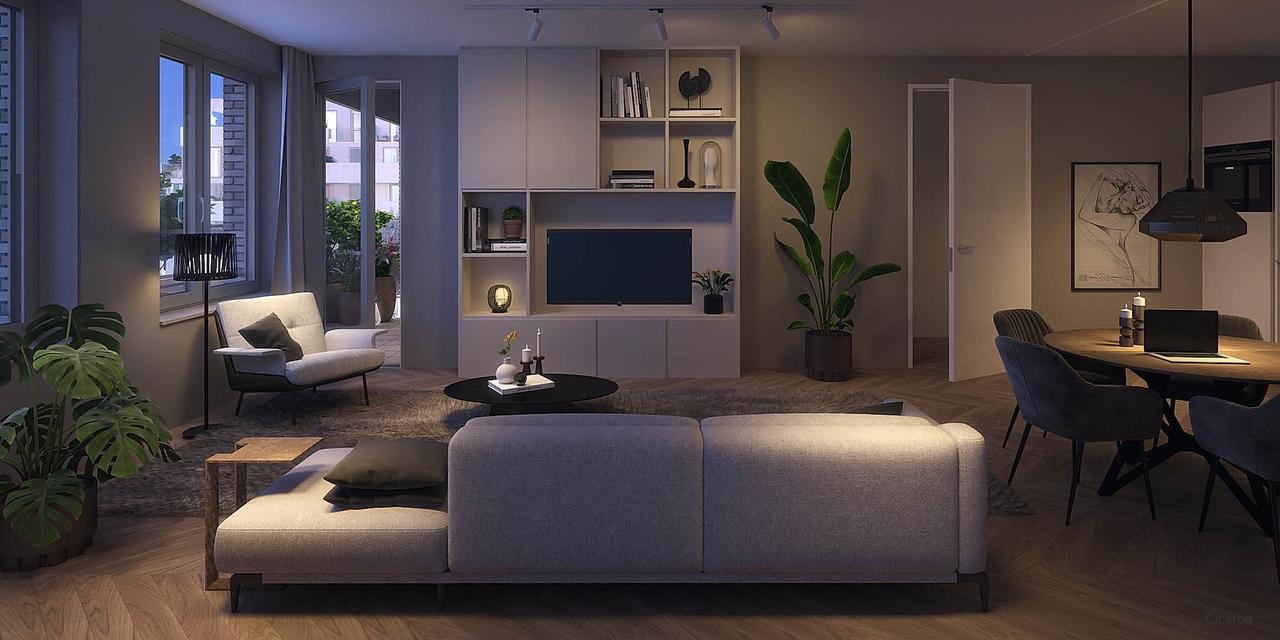 73 m² appartement aan het IJ met balkon - Afbeelding 2