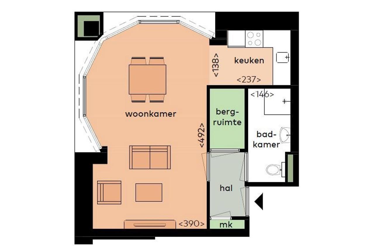 A++ studio met parkeren in Hanzeland - Afbeelding 21