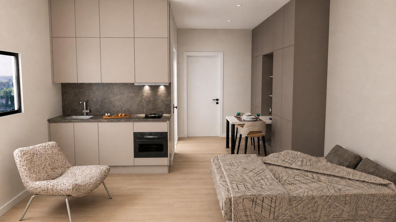 Gemeubileerde studio met eigen keuken - Afbeelding 2
