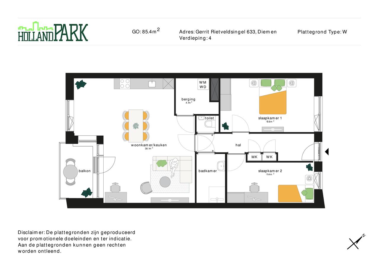2-Bedroom Apartment with Outdoor Space in Diemen - Image 9