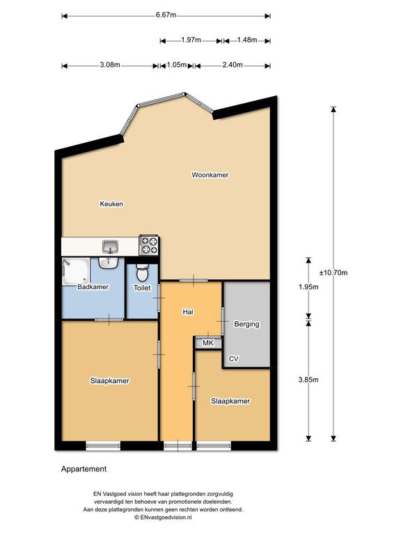 70 m² 2-Bedroom Apartment in Kampen - Image 23