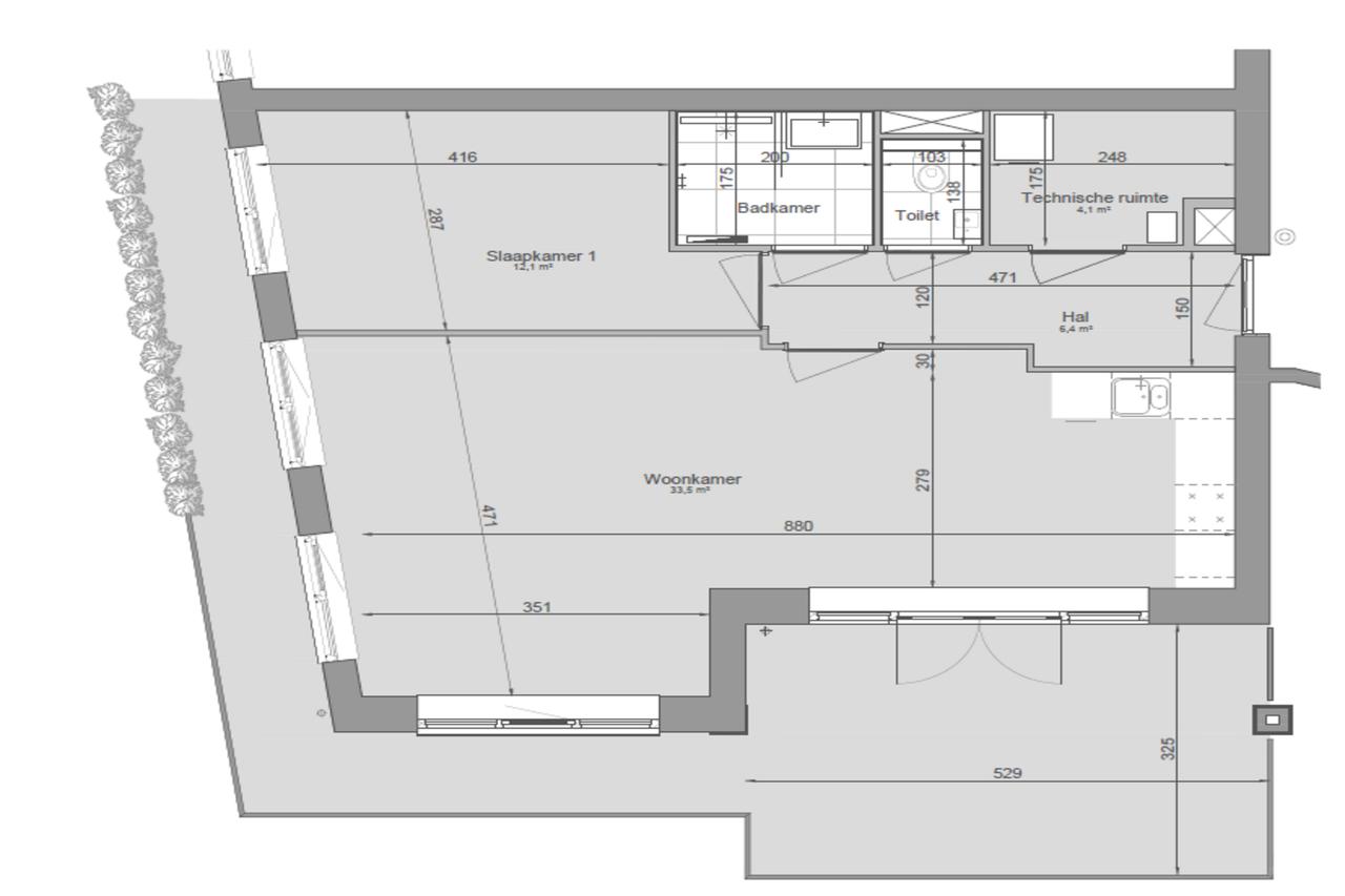 Gemeubileerd 55+ appartement met terras - Afbeelding 13