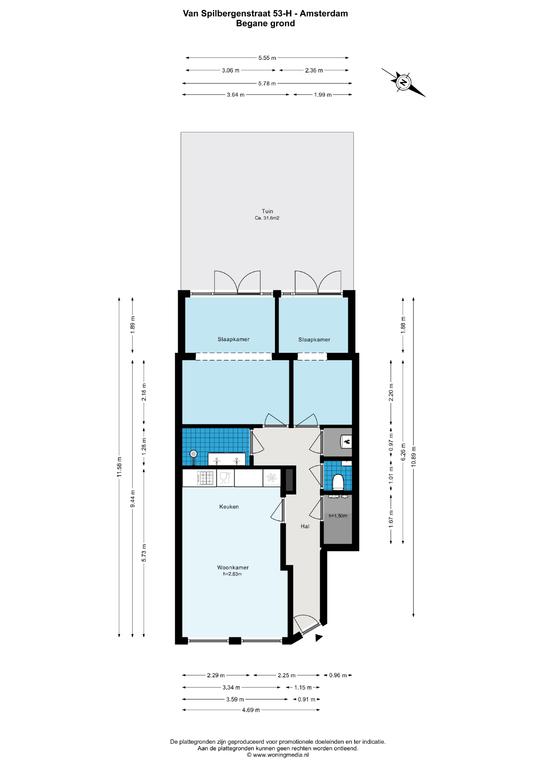 Gemeubileerd 3-kamerappartement met tuin - Afbeelding 16
