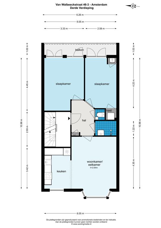 Gemeubileerd 2-slaapkamerappartement met balkon - Afbeelding 16