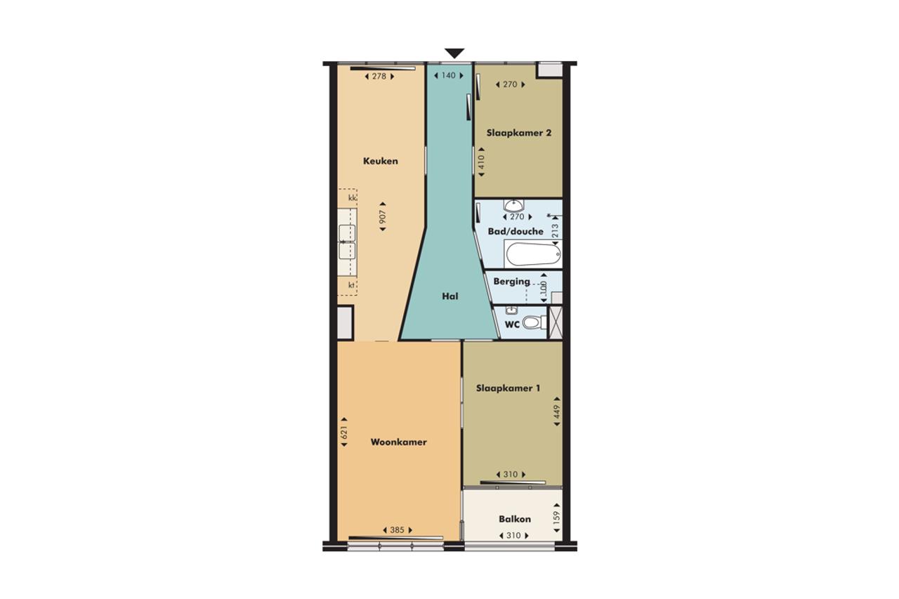97 m² appartement met balkon in Scheldebuurt - Afbeelding 18